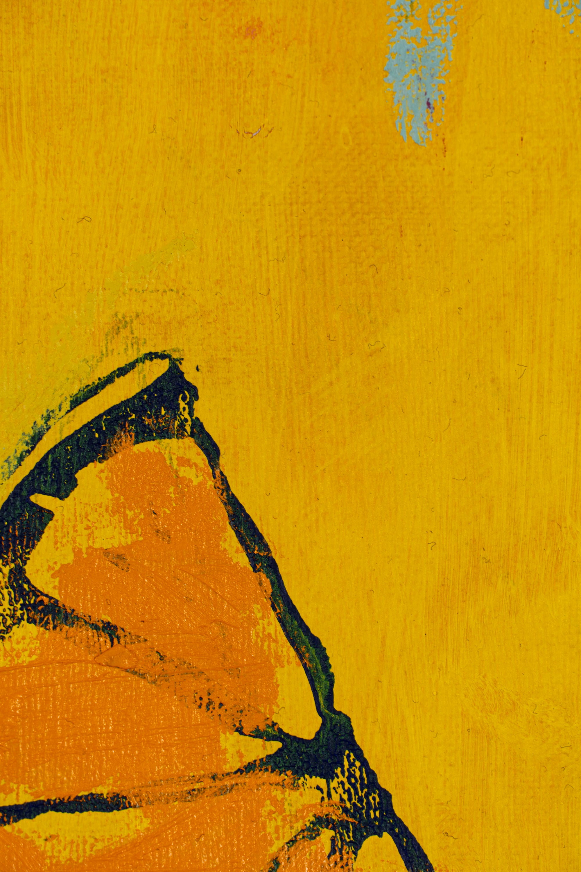 VASO NARANJA LINOGRABADO