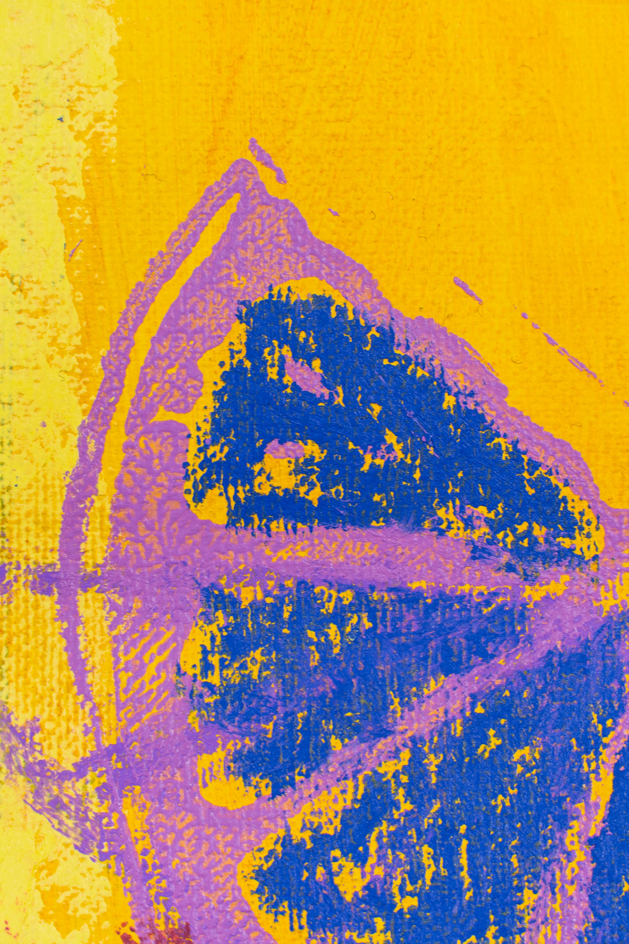 VASO NARANJA LINOGRABADO