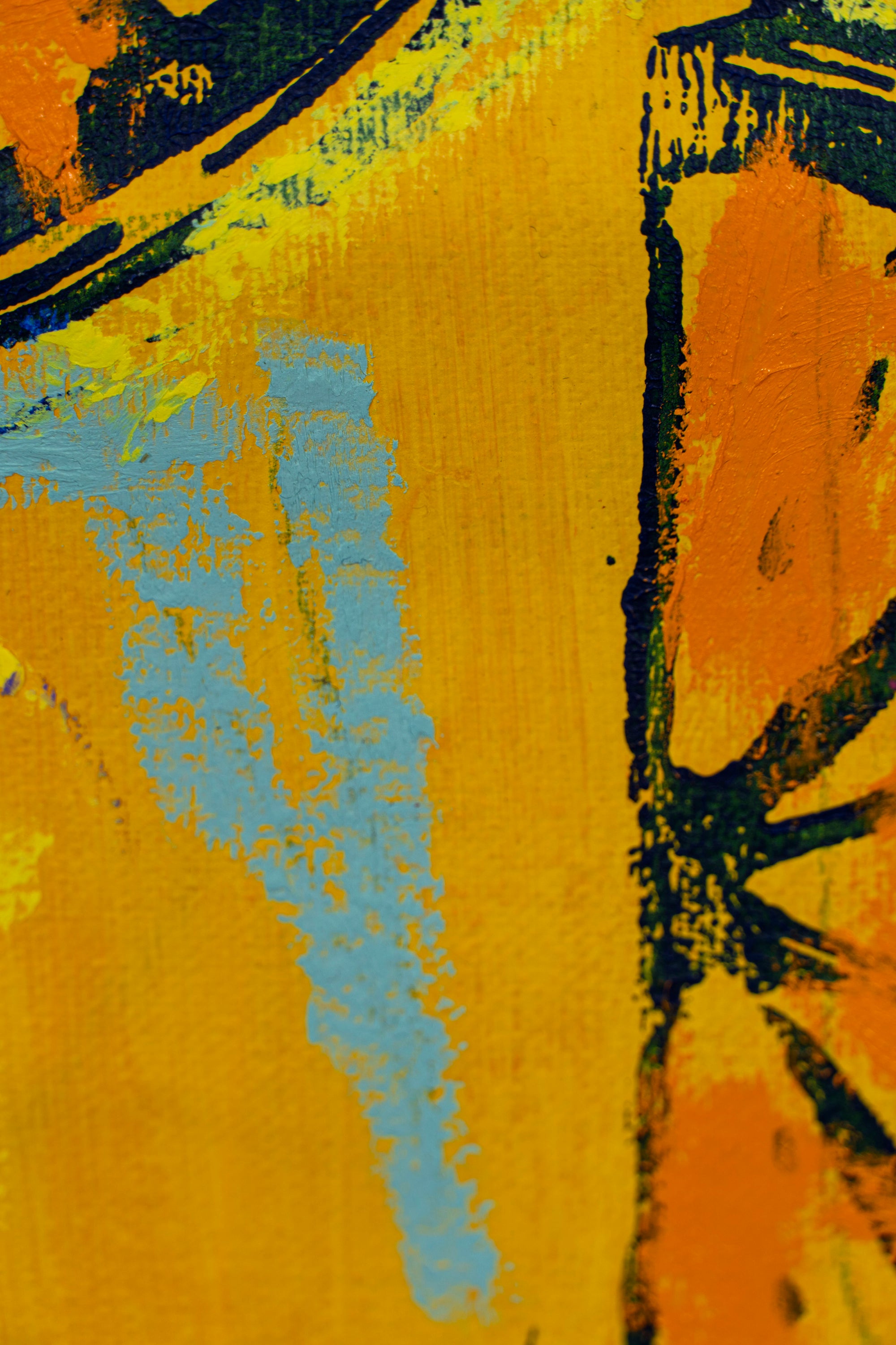 VASO NARANJA LINOGRABADO